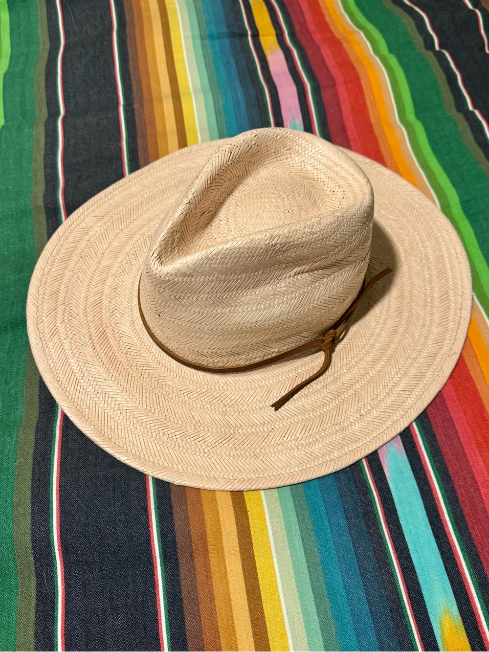 Wyeth Straw Western Hat in Light Rose - Picture 2 of 5
